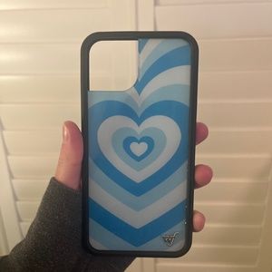 Wildflower blue hearts iPhone 13 phone case